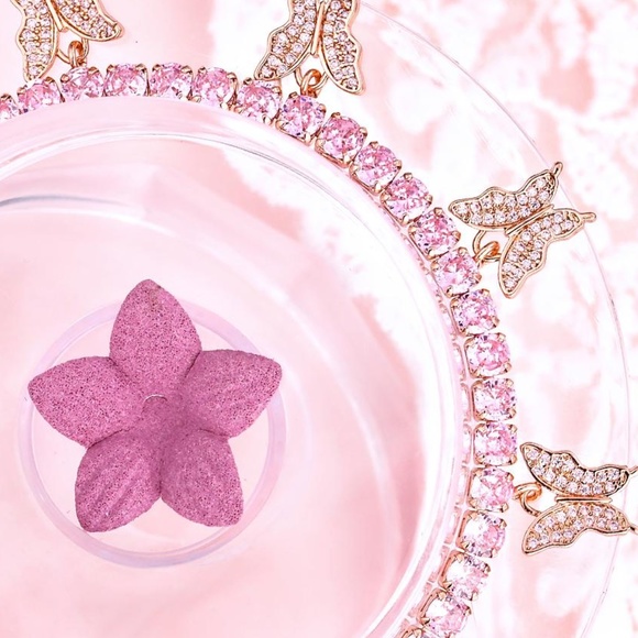 CZ Pink Tennis Chain Baby Butterfly Charmed Choker - Picture 8 of 8